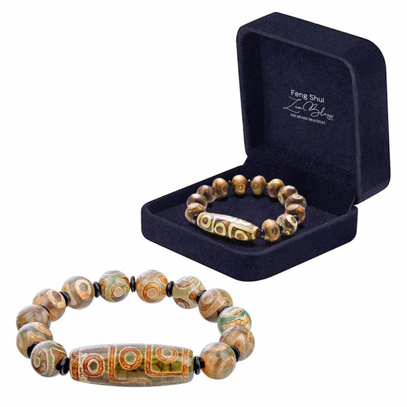 Natural Agate Dzi Beads Bracelet