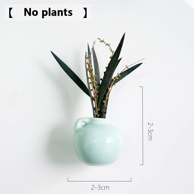 Mini ceramic vase-shaped refrigerator magnets