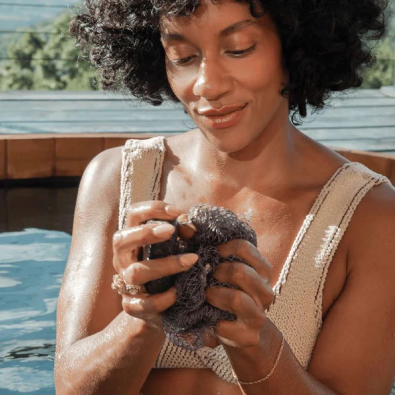 African high elastic exfoliating mesh bath towel