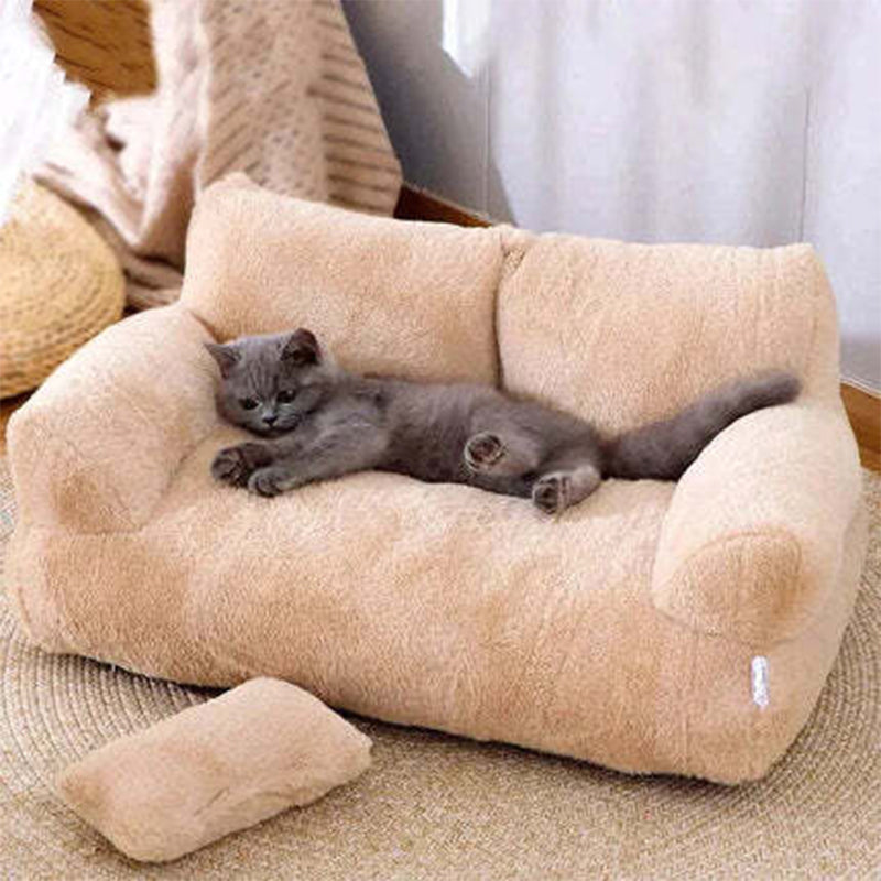 Comfortable plush pet sofa