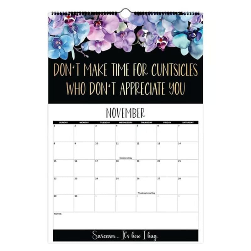 2026 Calendar of Funny Swear Words for Tired Women