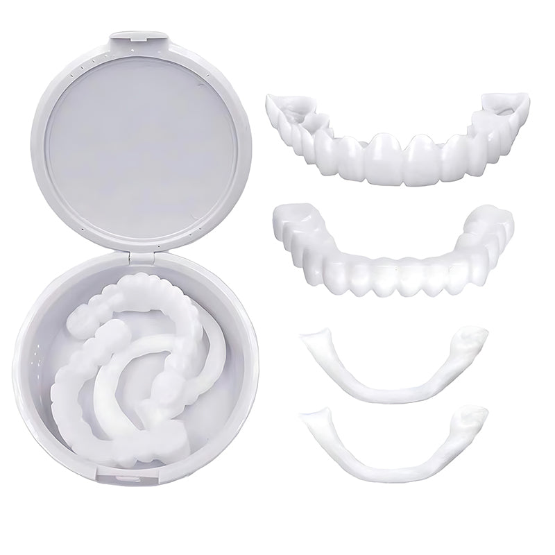 Simulation whitening dentures