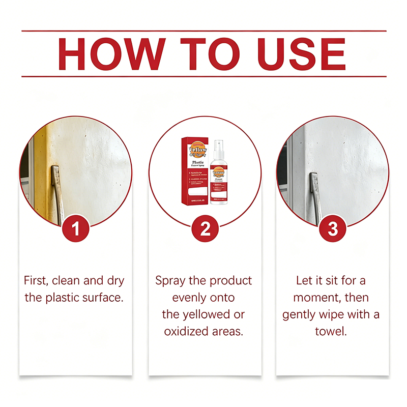 Anti-yellowing spray cleaner