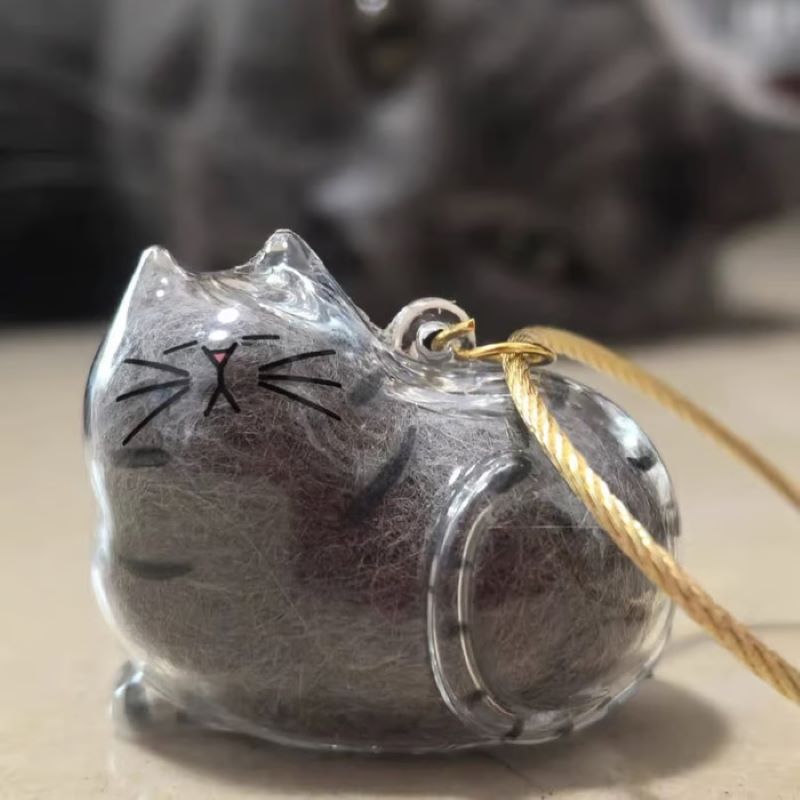 😽Cute cat fur souvenir pendant🎁