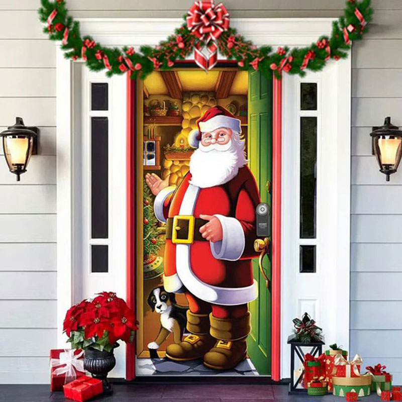 Christmas decoration door cover