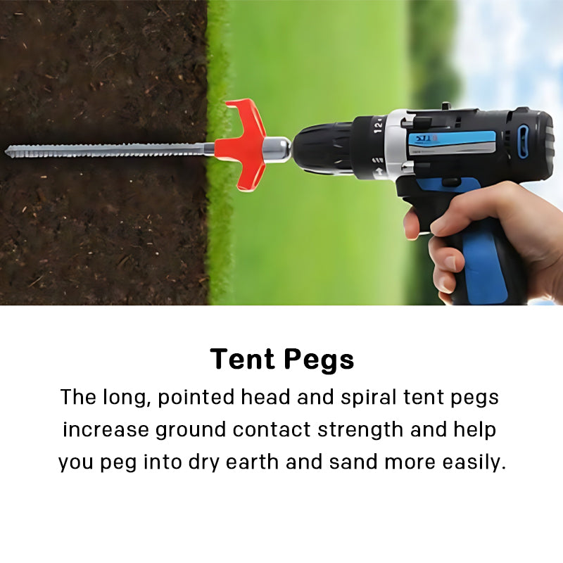 Hexagonal spiral ground spikes