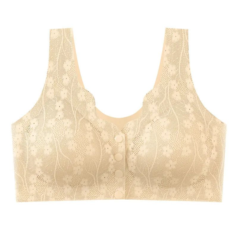 Comfortable and practical bra with a button placket at the front