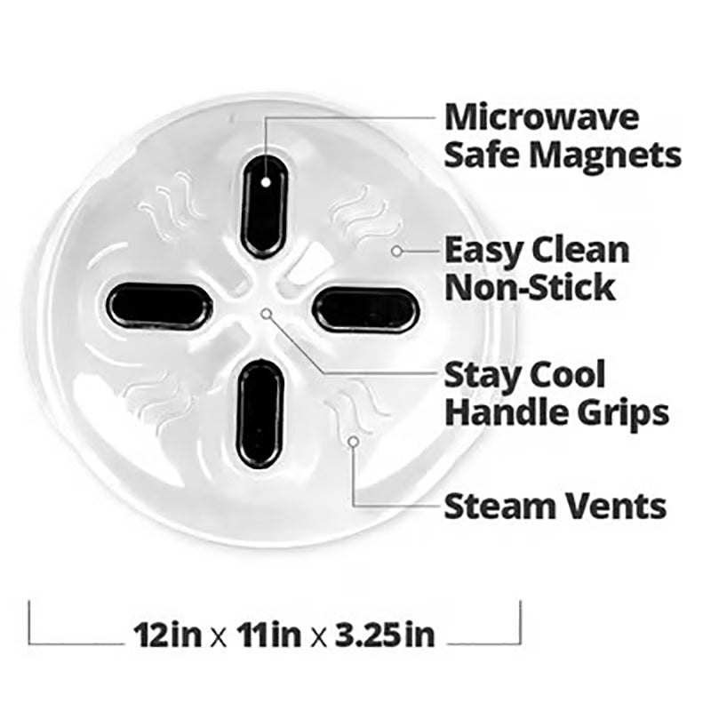 12-inch Microwave oven splash-proof magnetic lid