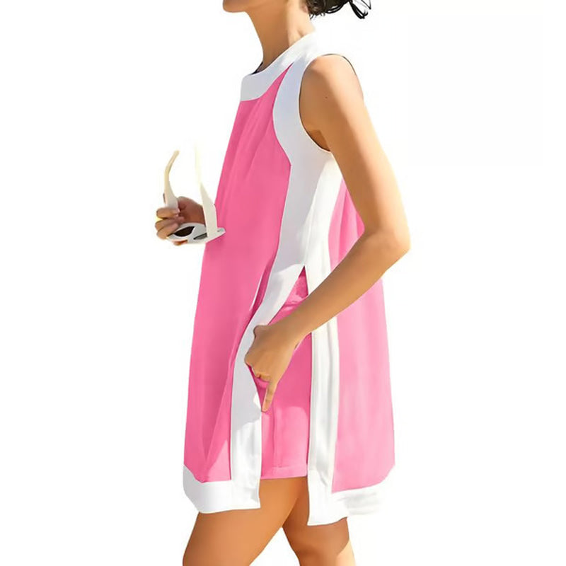 Women's sleeveless cotton suit