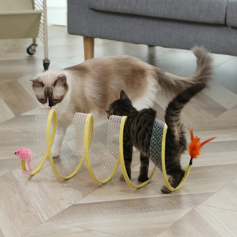 Foldable cat tunnel