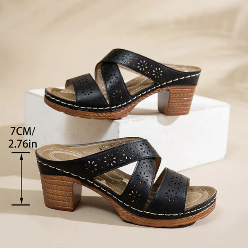 Women's Vintage Cutout High Heel Sandals and Pumps