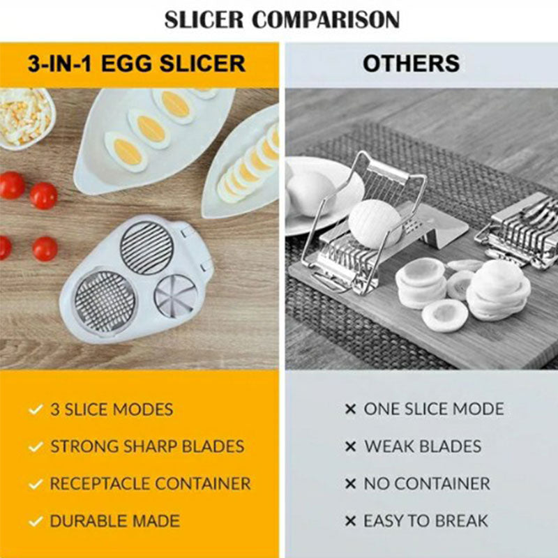 3 in 1 Multifunctional Egg Slicer