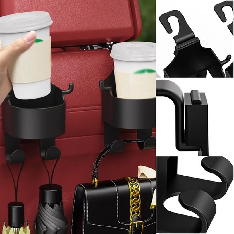 Car hook cup holder