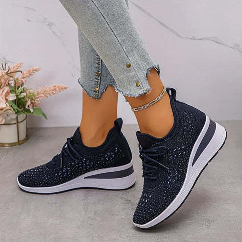 Rhinestone Women's Breathable Corrective Sports Shoes