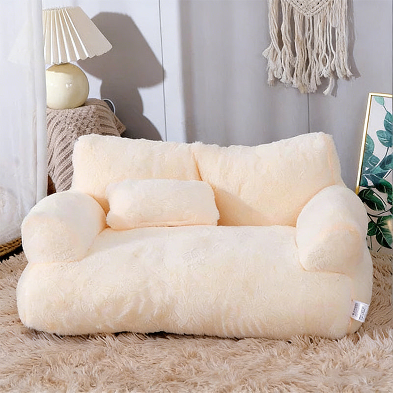 Comfortable plush pet sofa