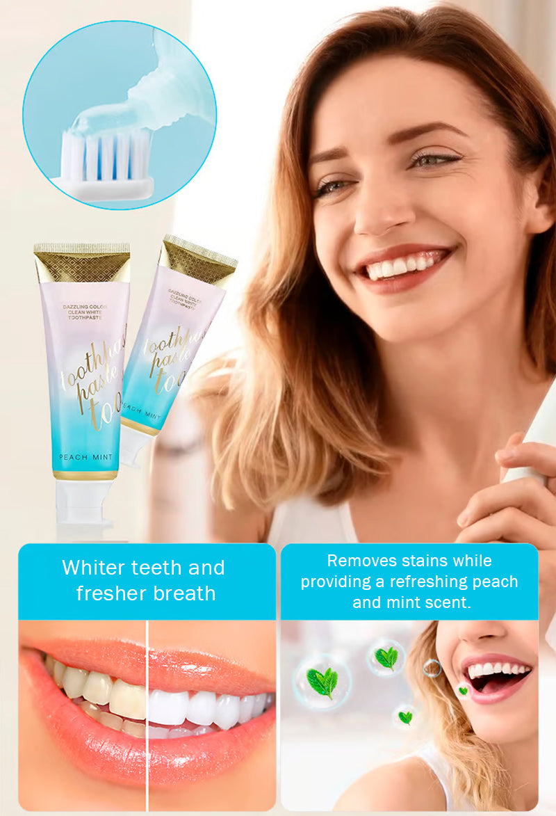 Colored whitening toothpaste