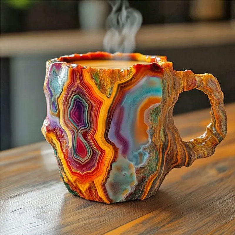 Imitation mineral crystal coffee cup