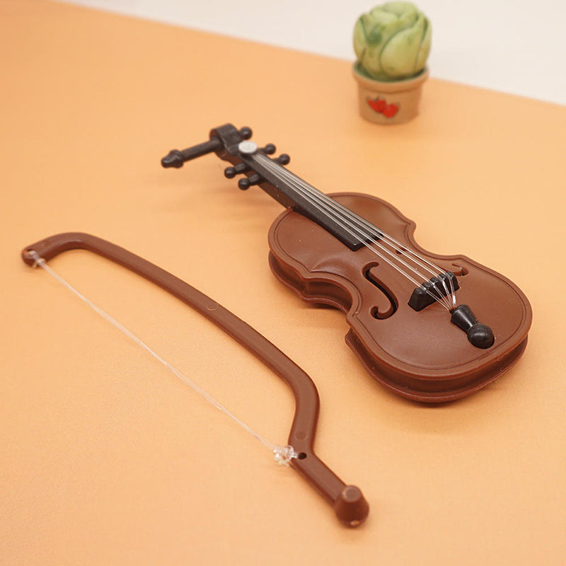 Mini Wooden Violin with Bow-Cute Decorative Piece