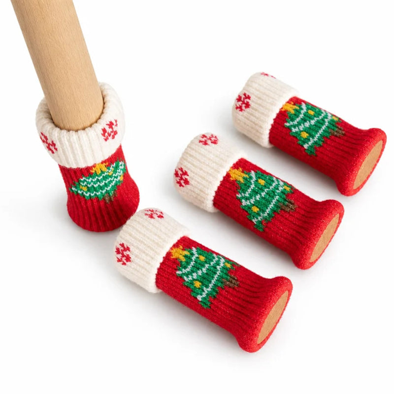 Knitted Felt Chair and Table Leg Pads