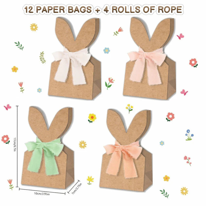 Cute Easter bunny ear pattern tote bag