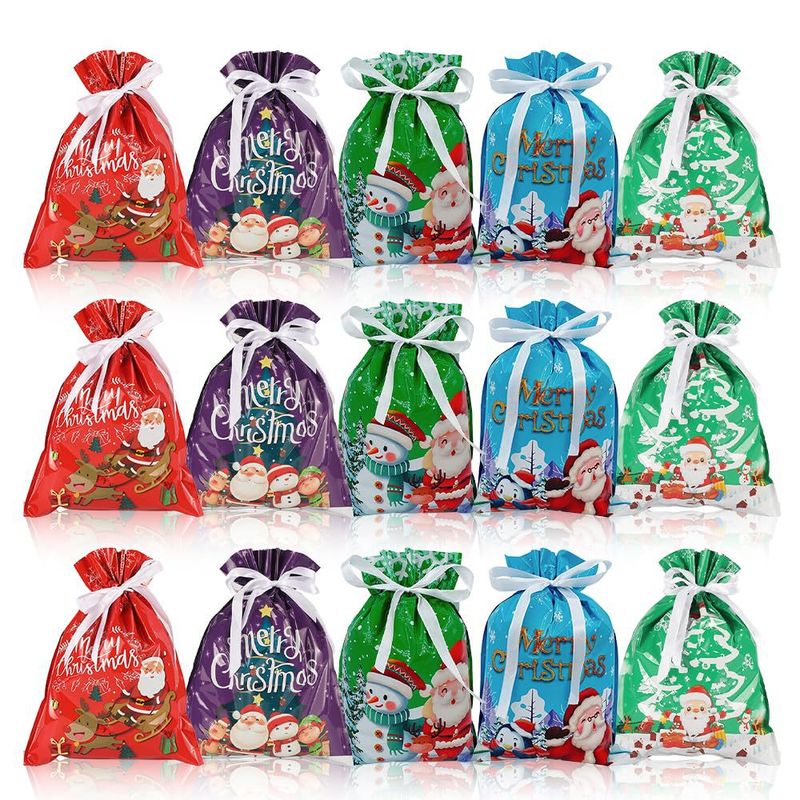 🎅🎁 Christmas gift bag with drawstring