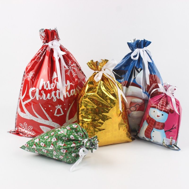 🎅🎁 Christmas gift bag with drawstring