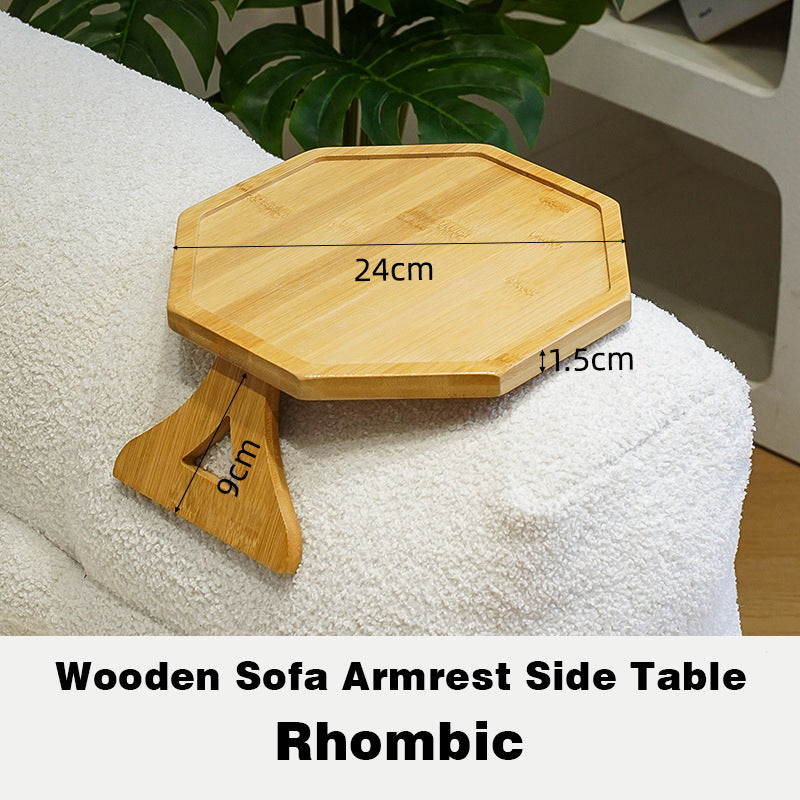 Wooden Sofa Armrest Side Table