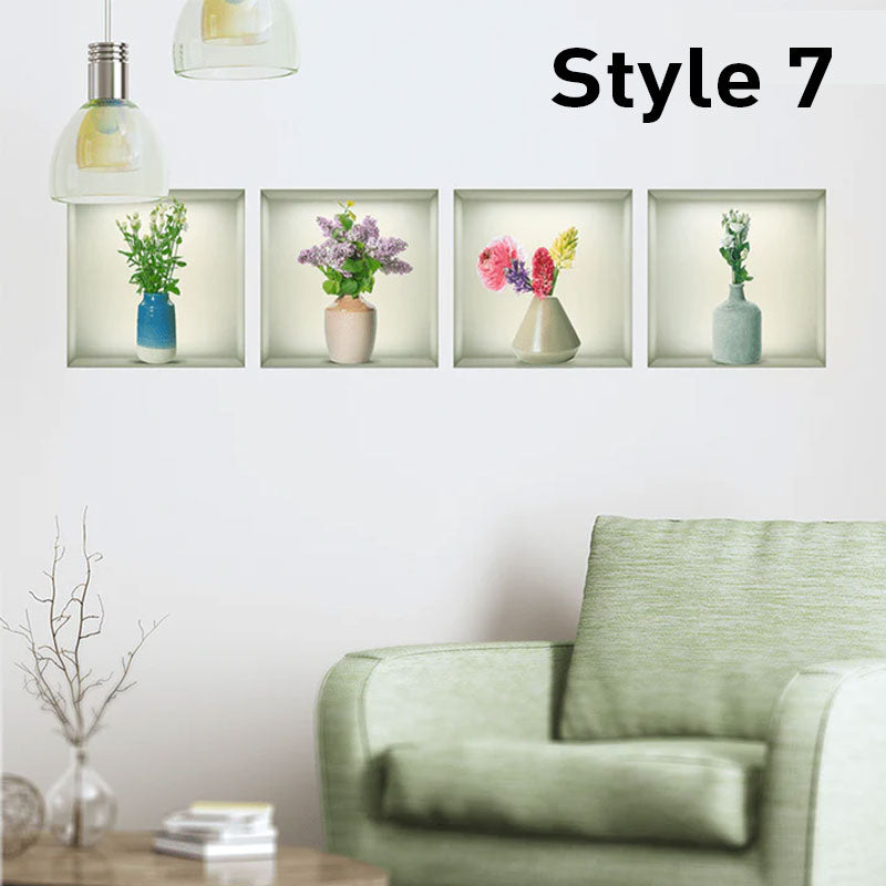 Self-Adhesive 3D Plant Wall Stickers