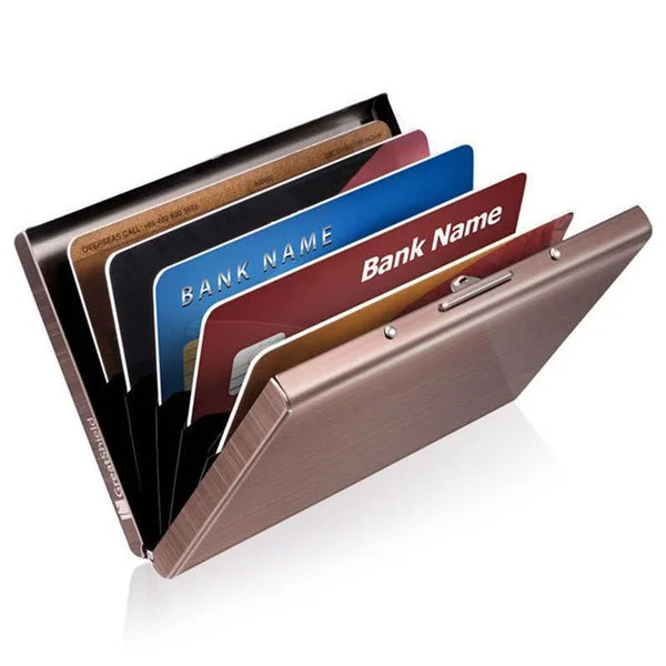 Ultra-thin anti-theft brush anti-demagnetization metal card case
