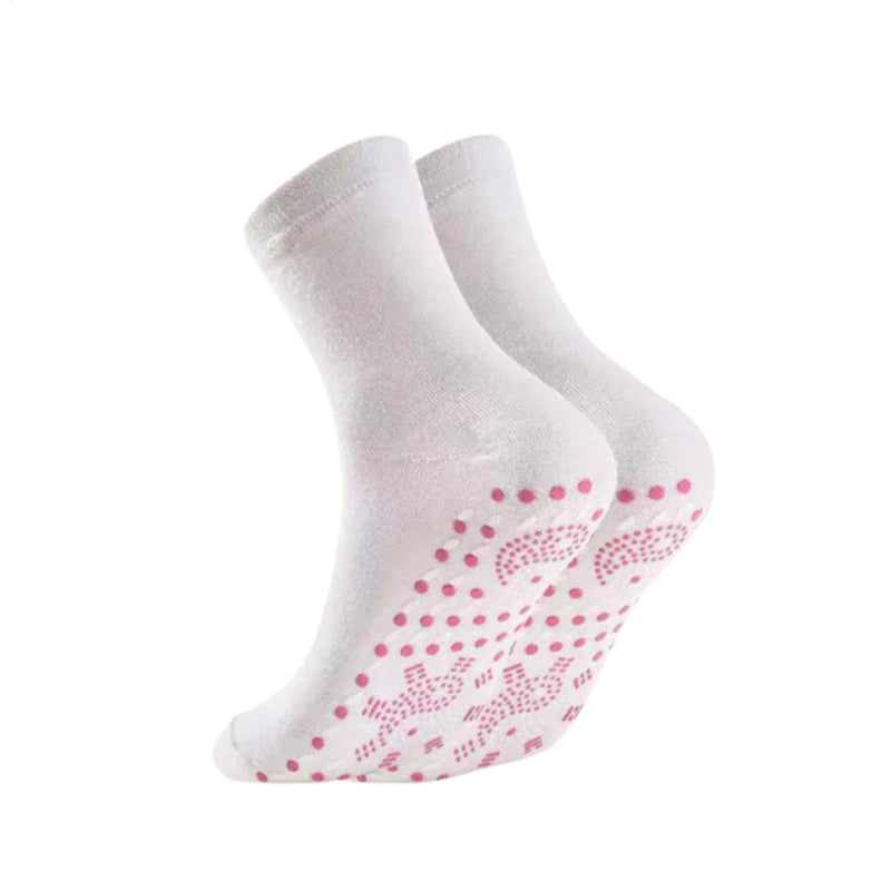 Self-heating soothing massage socks