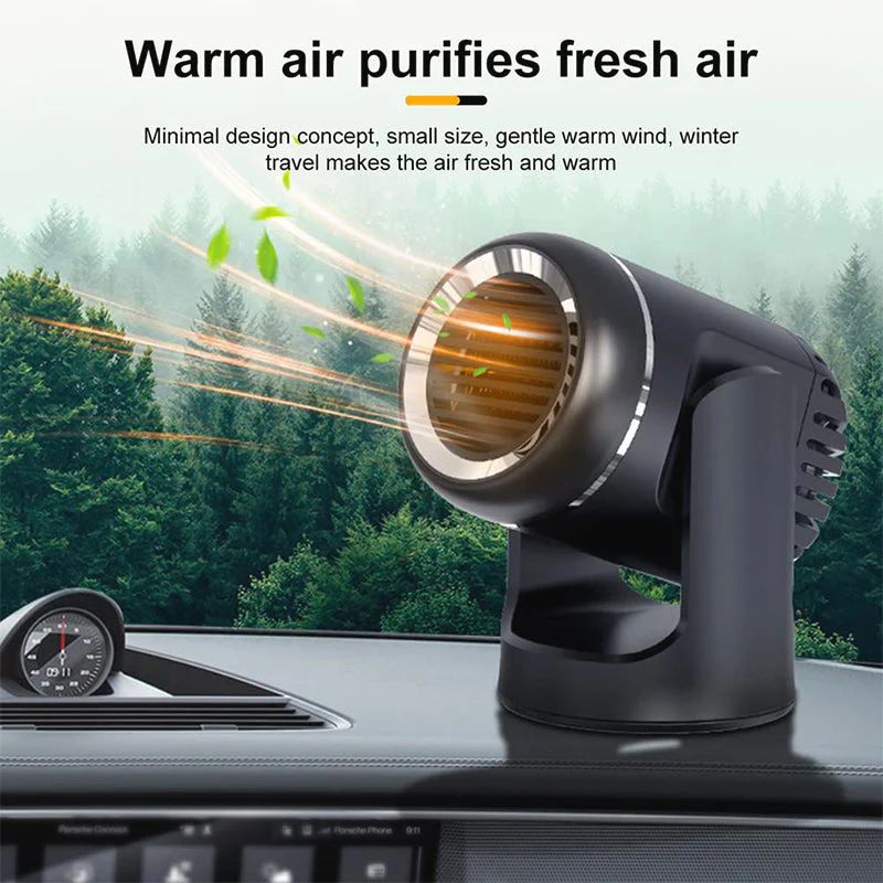 Portable 360° rotating car heater