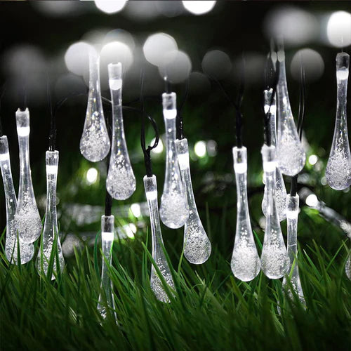 Water Drop Solar String Lights