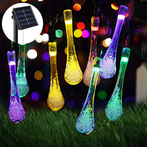 Water Drop Solar String Lights