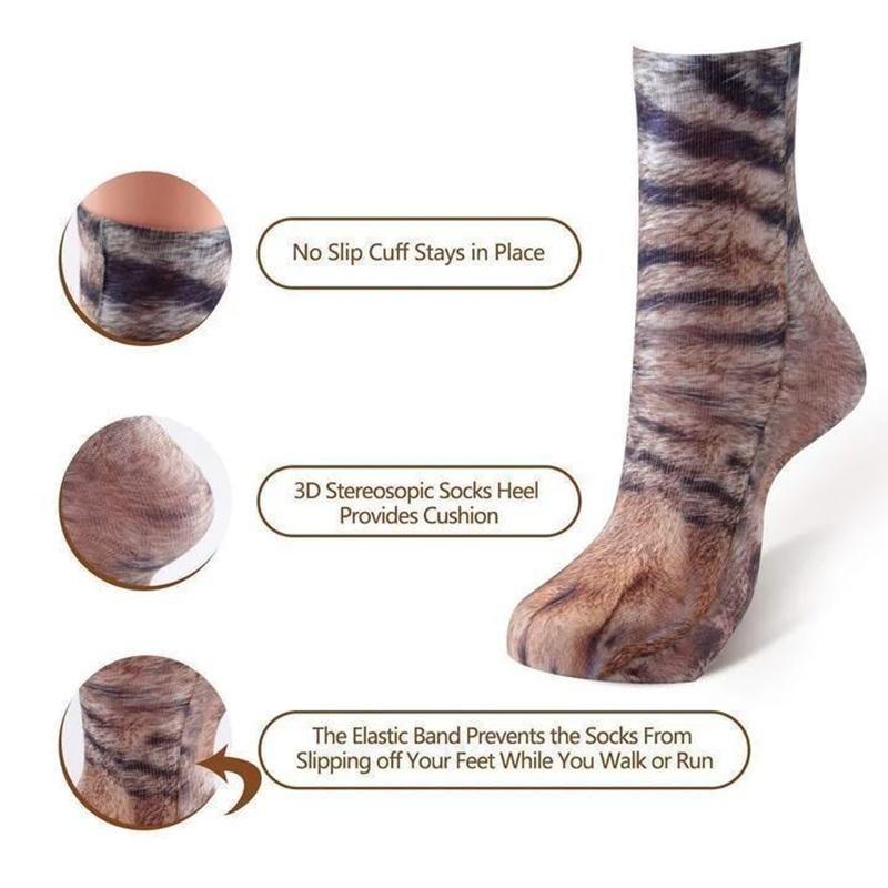 Flurry 3D Animal Paw Socks