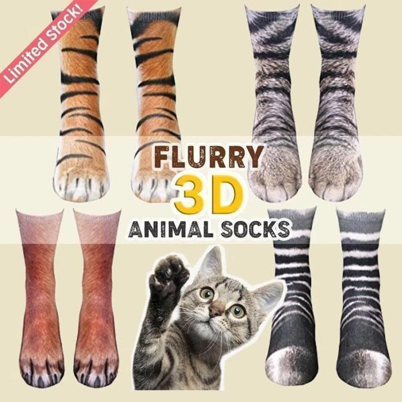 Flurry 3D Animal Paw Socks