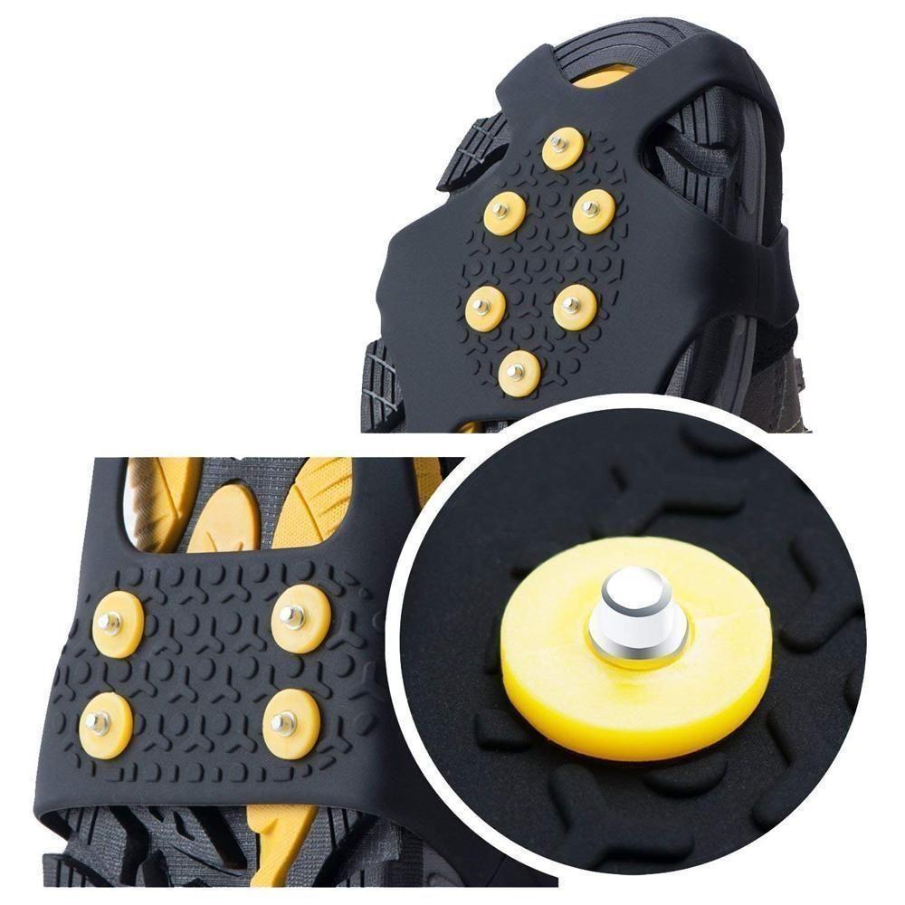Bequee 10 teeth crampons, non-slip shoe cover, 1 pair