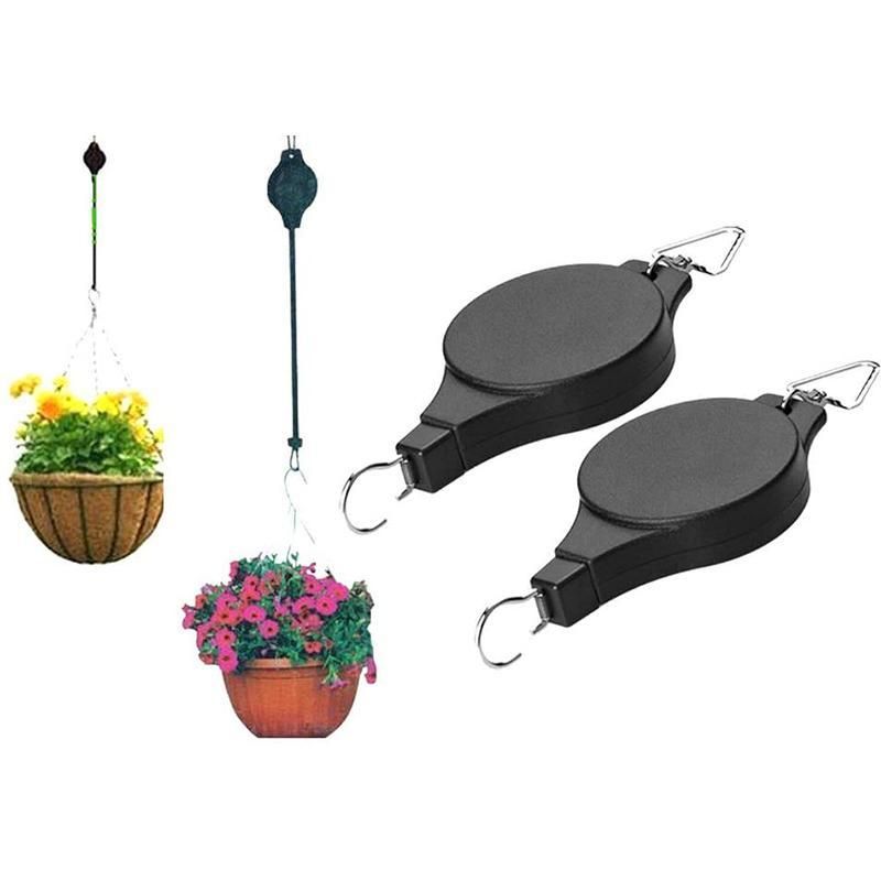 Retractable Hook for Garden Pots, Bird Feeder