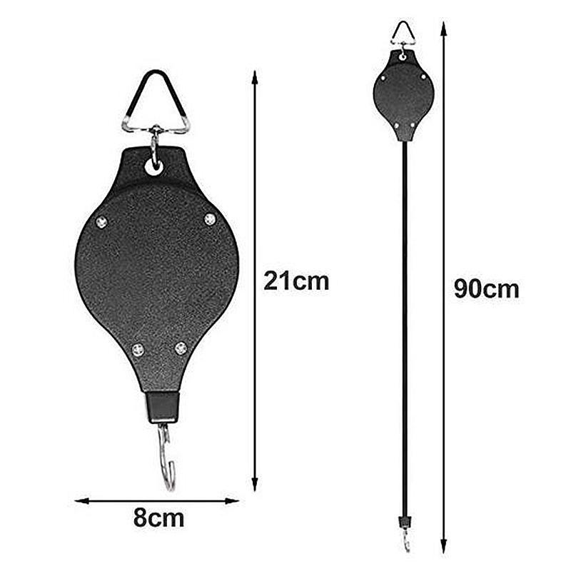 Retractable Hook for Garden Pots, Bird Feeder