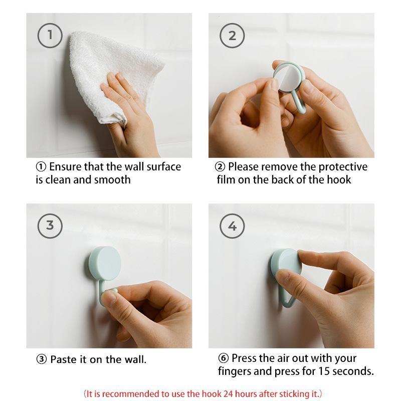 Colored adhesive hooks