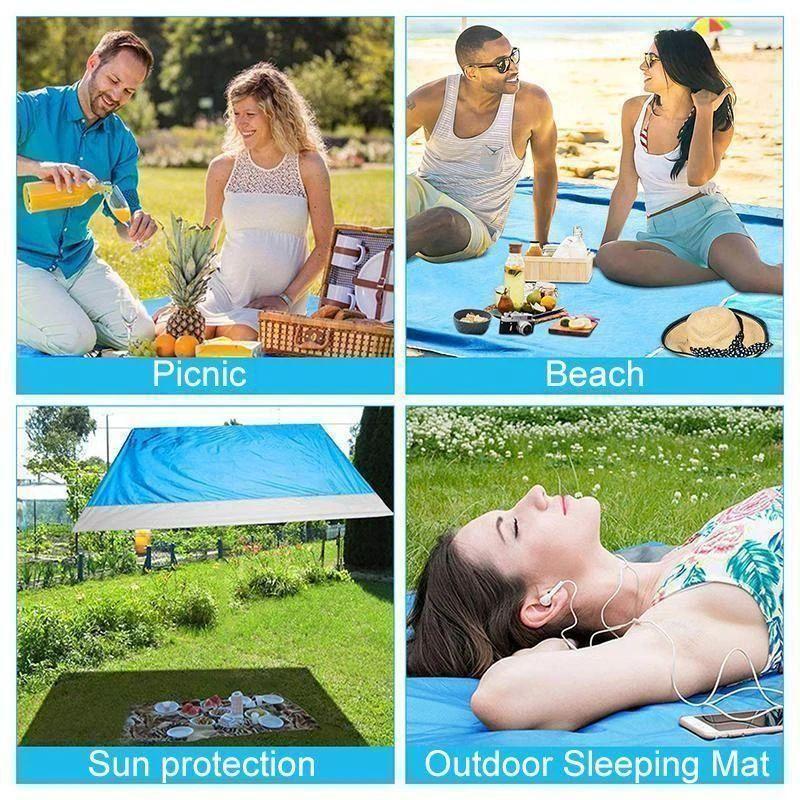 Portable Anti-sand Beach Blanket - for Park, Beach and Picnic