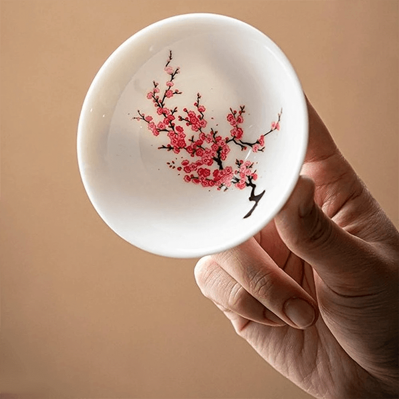 Magic Cold Hot Temperature Color Changing Sakura Sake Cup