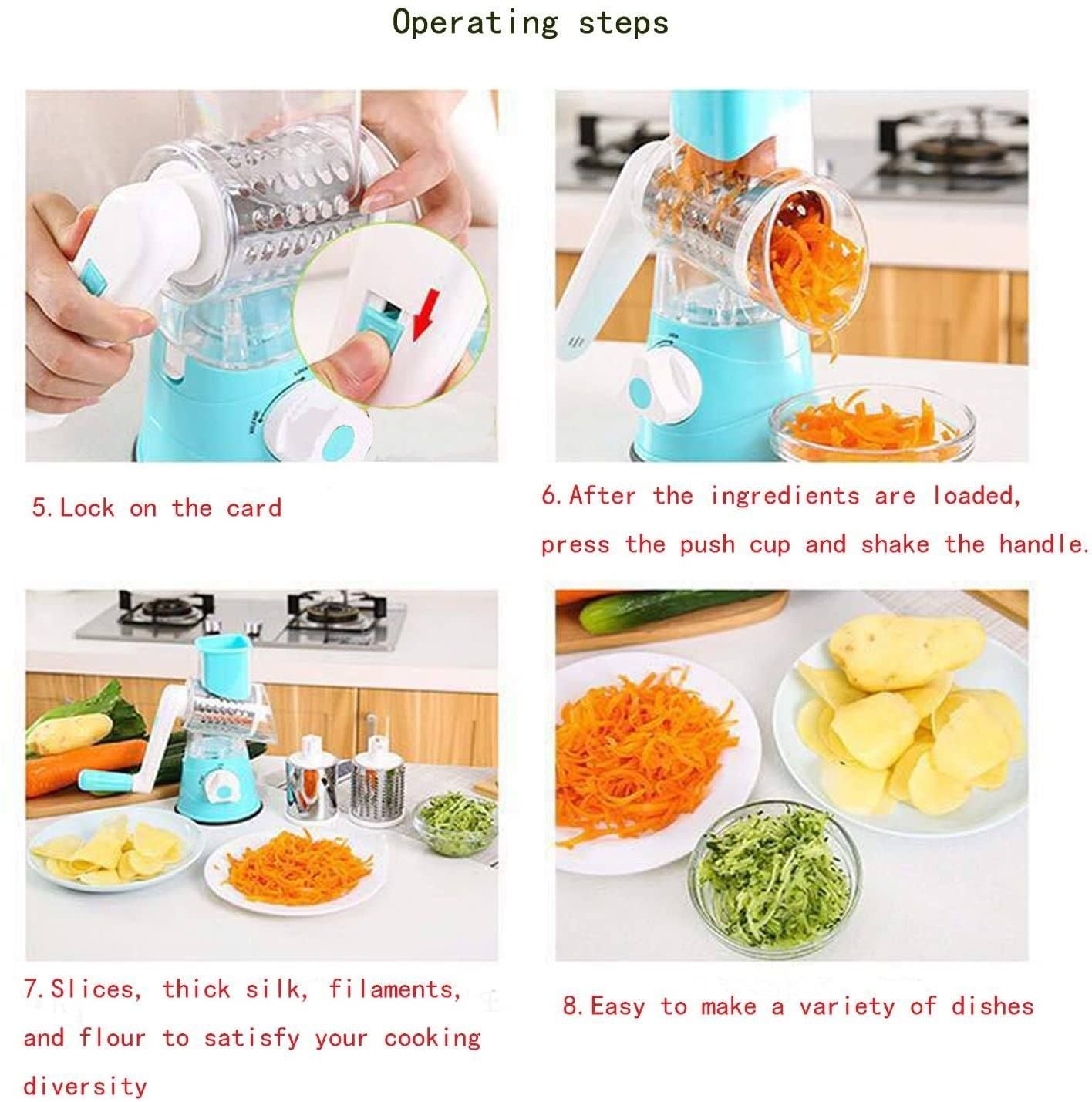 Vegetable Mandoline Slicer, Vegetable Fruit Cutter Cheese Shredder