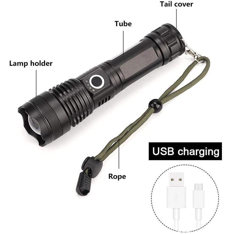 USB Charging Waterproof P50 LED Flashlight