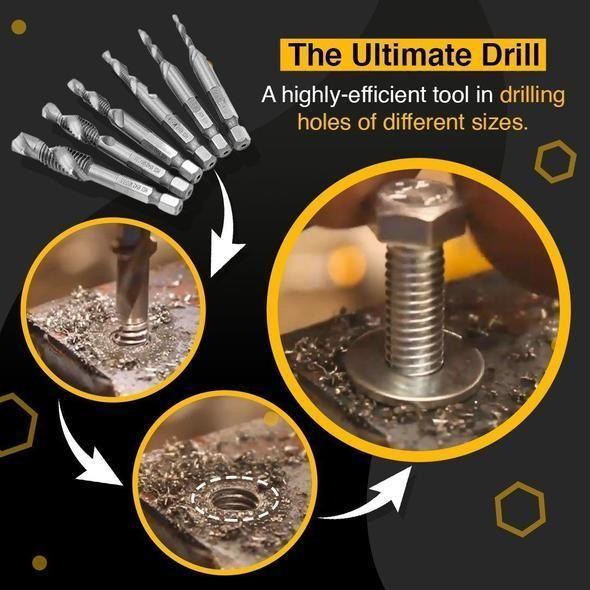 3/6 Pcs Thread Tap Drill Bits Set