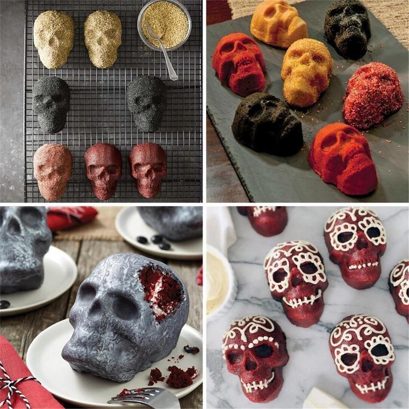 3D skull cake pan