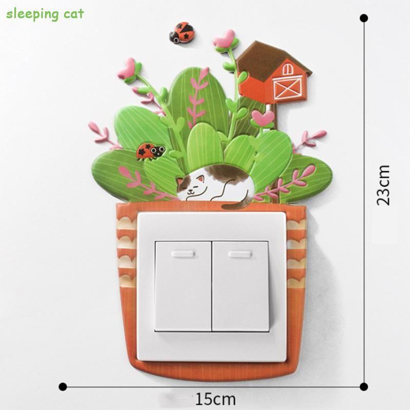 Cartoon Room Decor Silicone On-off Switch Wall Sticker