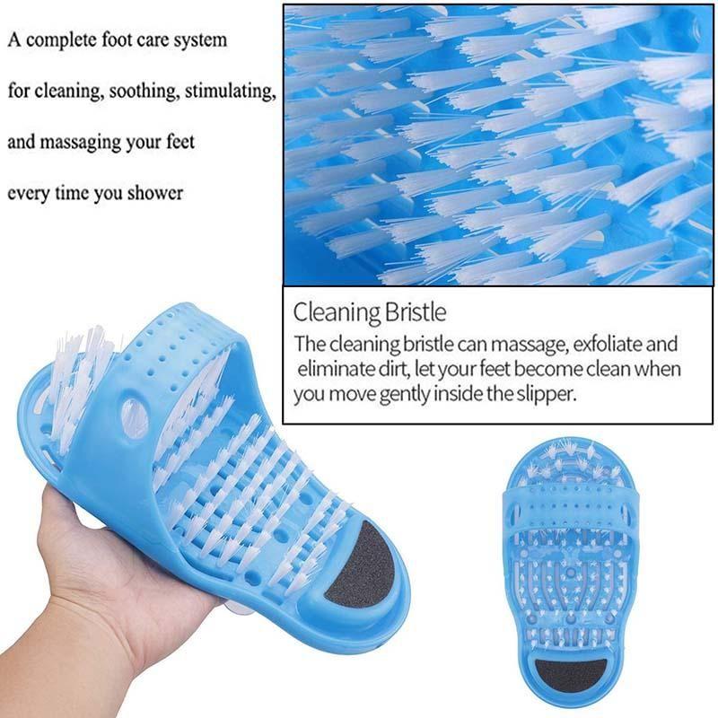 Safety Foot Shower Scrubber Massager Slipper