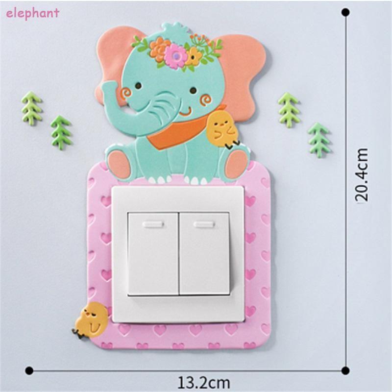 Cartoon Room Decor Silicone On-off Switch Wall Sticker