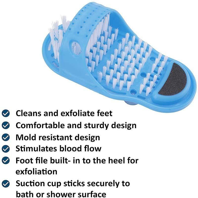 Safety Foot Shower Scrubber Massager Slipper