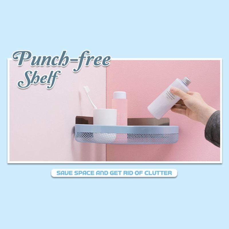 Punchless Triangle Wall Corner Shelf